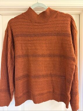 Amazon Essentials Rust Knit Turtleneck Sweater